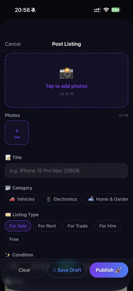 MUXTI post listing